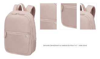 Samsonite Dámský batoh na notebook Eco Wave 14,1'' - světle růžová 1