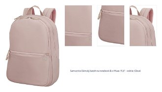 Samsonite Dámský batoh na notebook Eco Wave 15,6'' - světle růžová 1