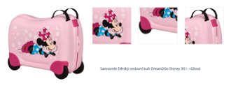 Samsonite Dětský cestovní kufr Dream2Go Disney 30 l - růžová 1