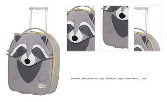 Samsonite Dětský cestovní kufr Happy Sammies Eco Upright Raccoon Remy 23 l - šedá 1