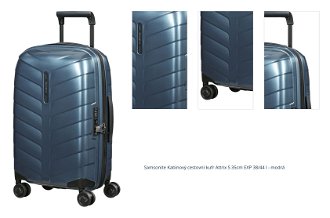 Samsonite Kabinový cestovní kufr Attrix S 35cm EXP 38/44 l - modrá 1