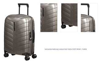 Samsonite Kabinový cestovní kufr Attrix S EXP 38/44 l - hnědá 1