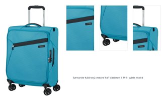 Samsonite Kabinový cestovní kufr Litebeam S 39 l - světle modrá 1