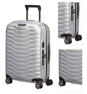 Samsonite Kabinový cestovní kufr Proxis EXP S 38/44 l - stříbrná 3