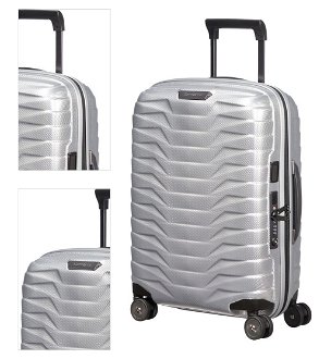 Samsonite Kabinový cestovní kufr Proxis EXP S 38/44 l - stříbrná 4