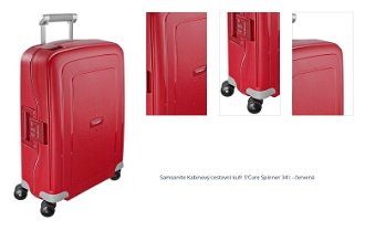 Samsonite Kabinový cestovní kufr S'Cure Spinner 34 l - červená 1