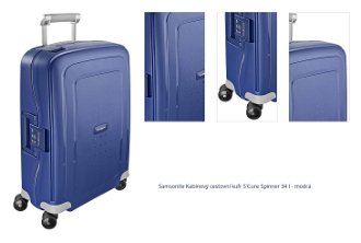 Samsonite Kabinový cestovní kufr S'Cure Spinner 34 l - modrá 1