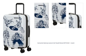 Samsonite Kabinový cestovní kufr StackD Marvel EXP 35/42 l - modrá 1