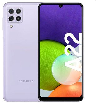 Samsung Galaxy A22, 4/64GB, purple, Trieda A - použité, záruka 12 mesiacov