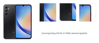 Samsung Galaxy A34 5G, 6/128GB, awesome graphite 1