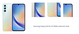 Samsung Galaxy A34 5G, 6/128GB, awesome silver 1