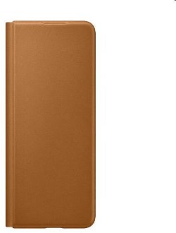 Samsung Leather Flip Cover Z Fold3, camel - OPENBOX (Rozbalený tovar s plnou zárukou)