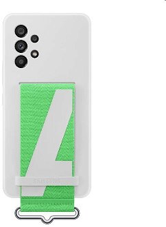 Samsung Silicone Cover w/ Strap A53 5G, white - OPENBOX (Rozbalený tovar s plnou zárukou)