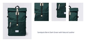 Sandqvist Bernt Dark Green with Natural Leather 1