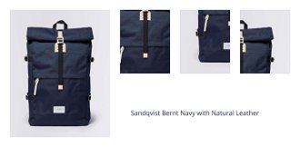Sandqvist Bernt Navy with Natural Leather 1