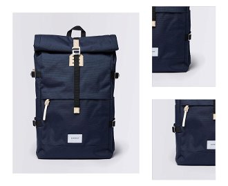 Sandqvist Bernt Navy with Natural Leather 3