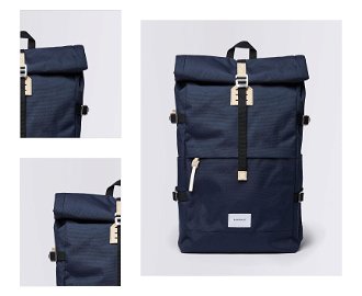 Sandqvist Bernt Navy with Natural Leather 4