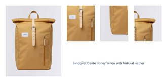 Sandqvist Dante Honey Yellow with Natural leather 1