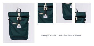 Sandqvist Ilon Dark Green with Natural Leather 1