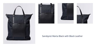 Sandqvist Marta Black with Black Leather 1