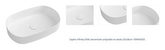 Sapho Infinity OVAL keramické umývadlo na dosku 55x36cm 10NF65055 1