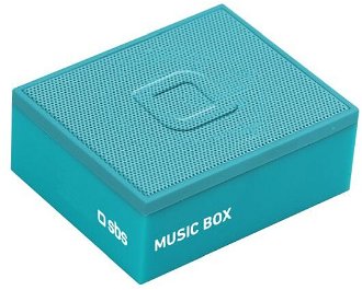 SBS Music Box kompaktný bluetooth reproduktor, tyrkysový