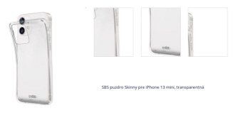 Zadný kryt SBS Skinny pre iPhone 13 mini, transparentná 1