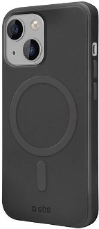 SBS Puzdro Smooth Mag kompatibilné s MagSafe pre iPhone 14, čierna