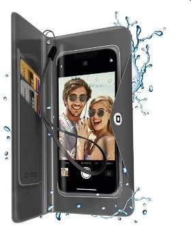 Univerzálne puzdro SBS Splash-resistant pre smartfóny do 6,8'', čierna - OPENBOX (Rozbalený tovar s plnou zárukou) 2