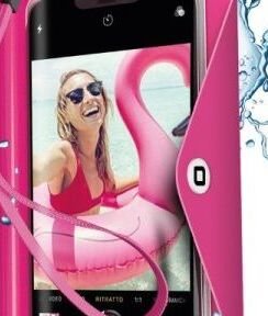 Univerzálne puzdro SBS Splash-resistant pre smartfóny do 6,8'', ružová - OPENBOX (Rozbalený tovar s plnou zárukou) 5