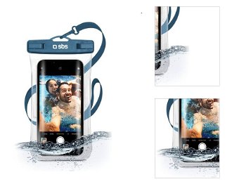 Univerzálne vodotestné puzdro SBS Selfie pre smartfóny do 6,8'', modrá 3