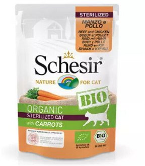 Schesir kapsička pre mačky Sterilized Bio hovädzie, kura a mrkva 85 g 2