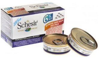 Schesir konzerva pre mačky multipack tuniak, hovädzie 6 x 50 g 2