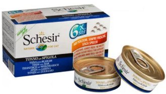 Schesir konzerva pre mačky tuniak a morský vlk multipack 6 x 50 g