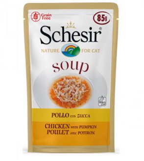 Schesir polievka pre mačky kura a tekvica 85 g