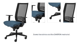 Sconto Kancelárska stolička CAMERON modrosivá 1