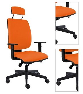 Sconto Kancelárska stolička CHARLES oranžová 3
