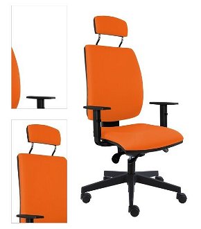 Sconto Kancelárska stolička CHARLES oranžová 4