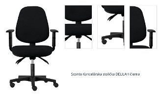 Sconto Kancelárska stolička DELILAH čierna 1