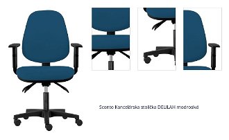 Sconto Kancelárska stolička DELILAH modrosivá 1