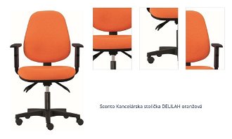 Sconto Kancelárska stolička DELILAH oranžová 1