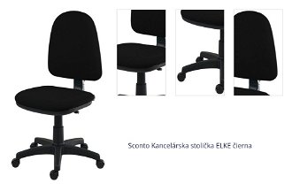 Sconto Kancelárska stolička ELKE čierna 1