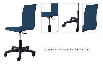 Sconto Kancelárska stolička FLEUR modrá 1