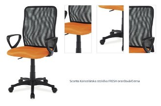 Sconto Kancelárska stolička FRESH oranžová/čierna 1