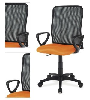 Sconto Kancelárska stolička FRESH oranžová/čierna 4