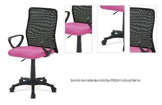 Sconto Kancelárska stolička FRESH ružová/čierna 1
