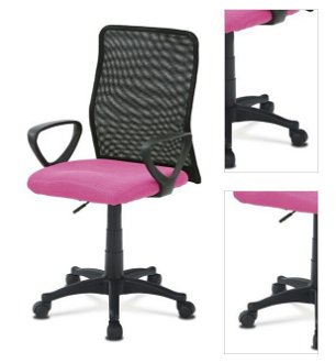 Sconto Kancelárska stolička FRESH ružová/čierna 3