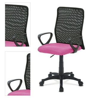 Sconto Kancelárska stolička FRESH ružová/čierna 4