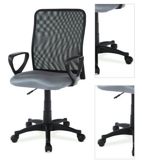 Sconto Kancelárska stolička FRESH sivá/čierna 3
