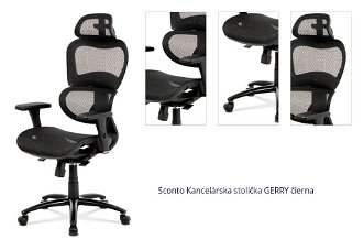Sconto Kancelárska stolička GERRY čierna 1